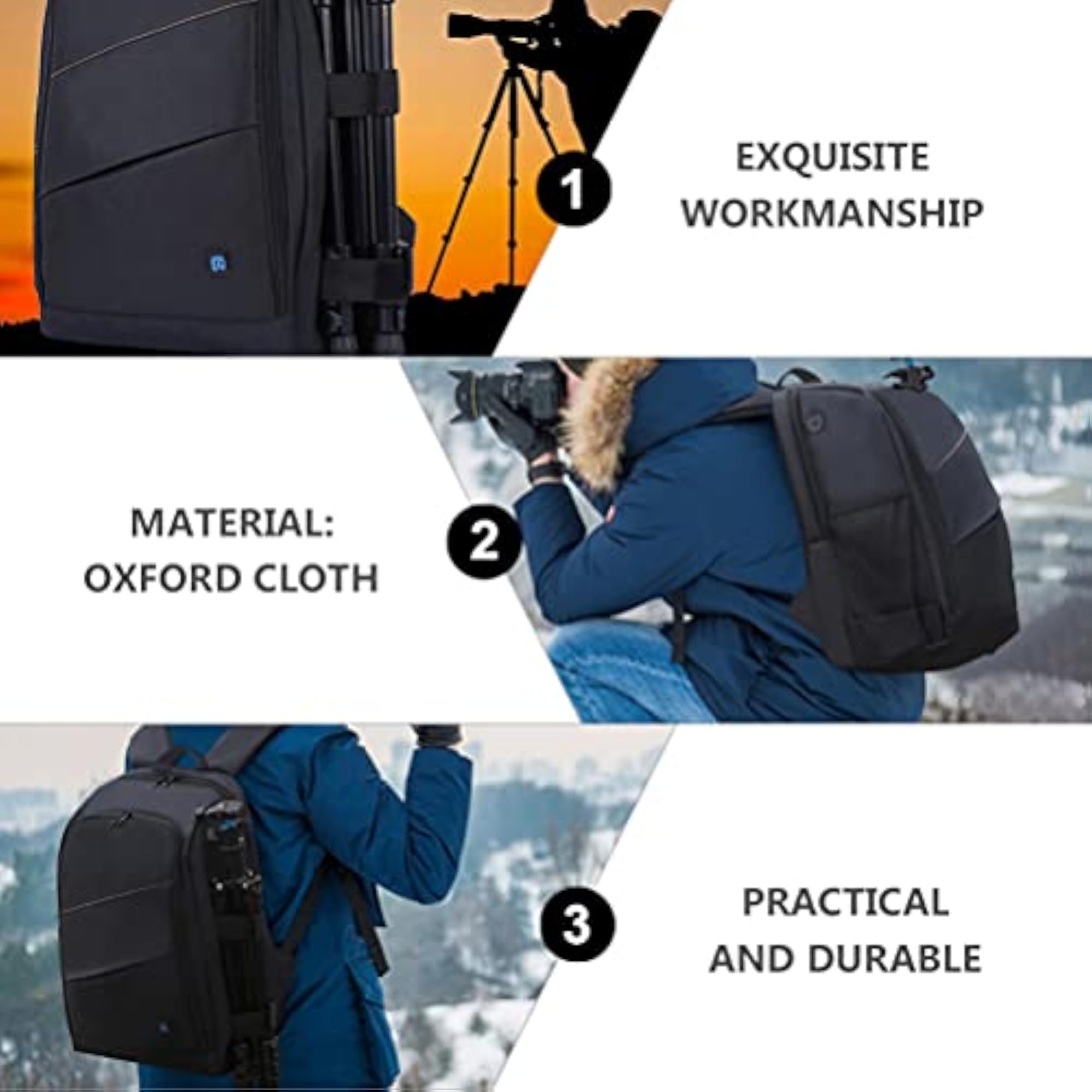 Camera Backpack Case Outdoor Camping Travel Waterproof Bag